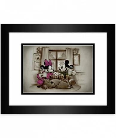 Mickey and Minnie Mouse ''Home is Where Life Makes Up Its Mind'' Framed Deluxe Print by Noah $57.60 HOME DECOR